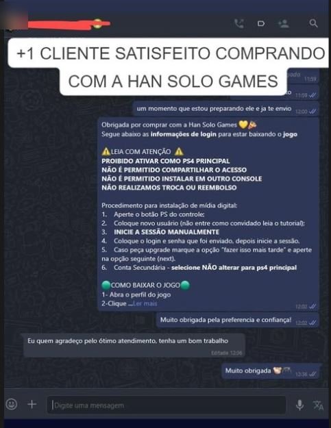 Conversa de WhatsApp: cliente recebe as instruções de instalação e agradece o atendimento
