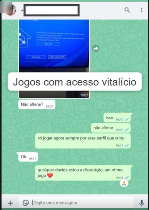 Conversa de WhatsApp: orientação para não alterar o console principal
