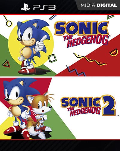 Sonic The Hedgehog 1 e 2 Playstation 3 Mídia Digital