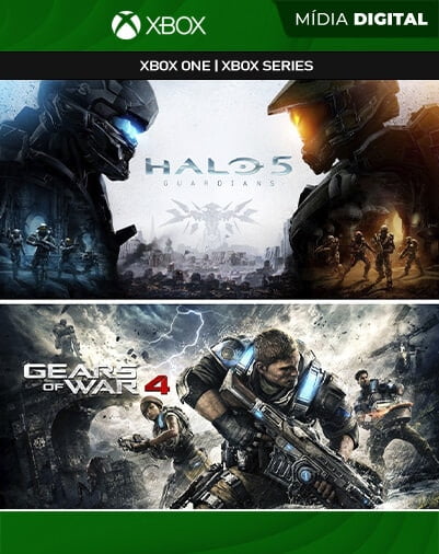 Pacote Gears of War 4 e Halo 5: Guardians Xbox one/series Mídia Digital