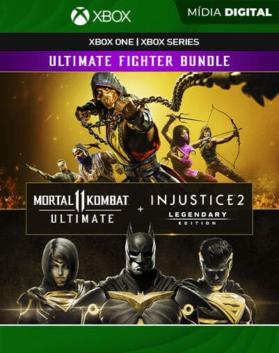 Pacote Mortal Kombat 11 Ultimate + Injustice 2 Ed. Lendária Xbox one/series Mídia Digital