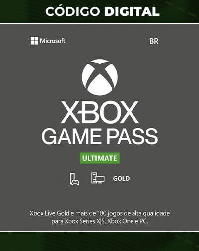 Cartão Xbox Game Pass Ultimate Brasil Mídia Digital