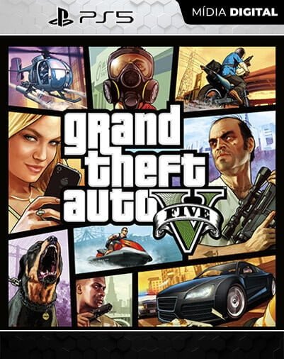 GTA V Grand Theft Auto V GTA 5 Playstation 5 Mídia Digital