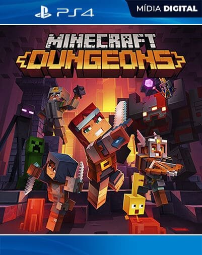 Minecraft Dungeons Playstation 4 Mídia Digital
