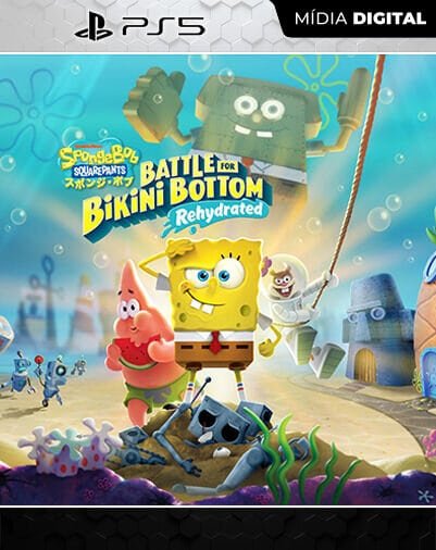 Bob Esponja calça quadrada Playstation 5 Mídia Digital