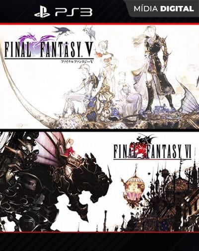 Final Fantasy 5 + Final Fantasy 6 (PS1 Classic) Playstation 3 Mídia Digital