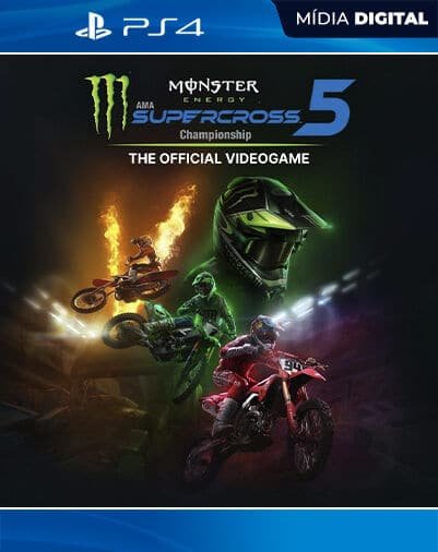 Monster Energy Supercross - The Official Videogame 5 Playstation 4 Mídia Digital