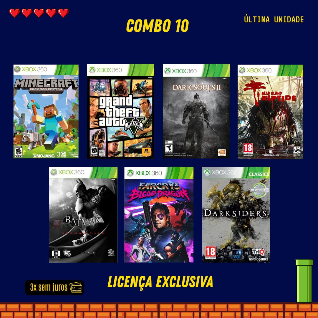 COMBO 10 - Xbox 360 (Mídia Digital)