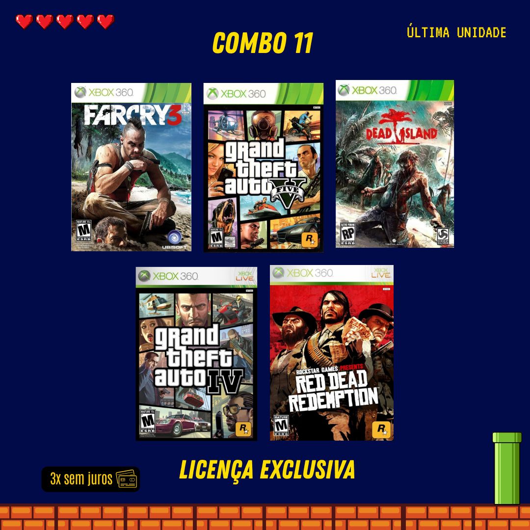COMBO 11 - Xbox 360 (Mídia Digital)