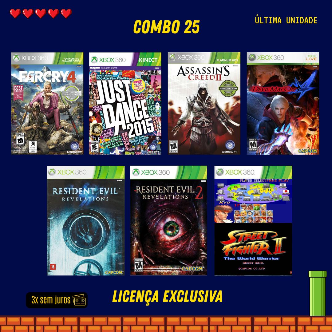 COMBO 25 - Xbox 360 (Mídia Digital)