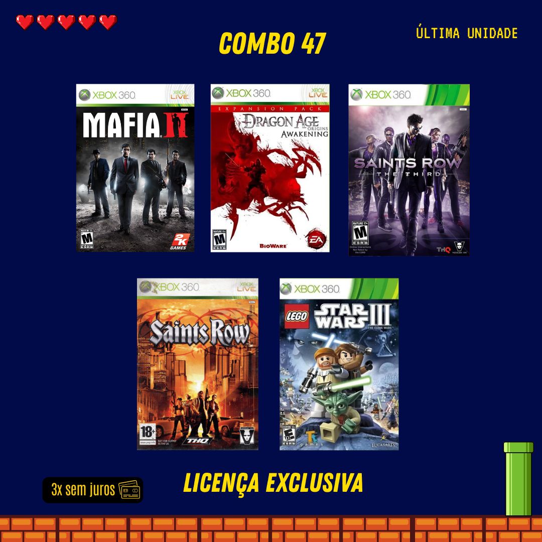 COMBO 47 - Xbox 360 (Mídia Digital)