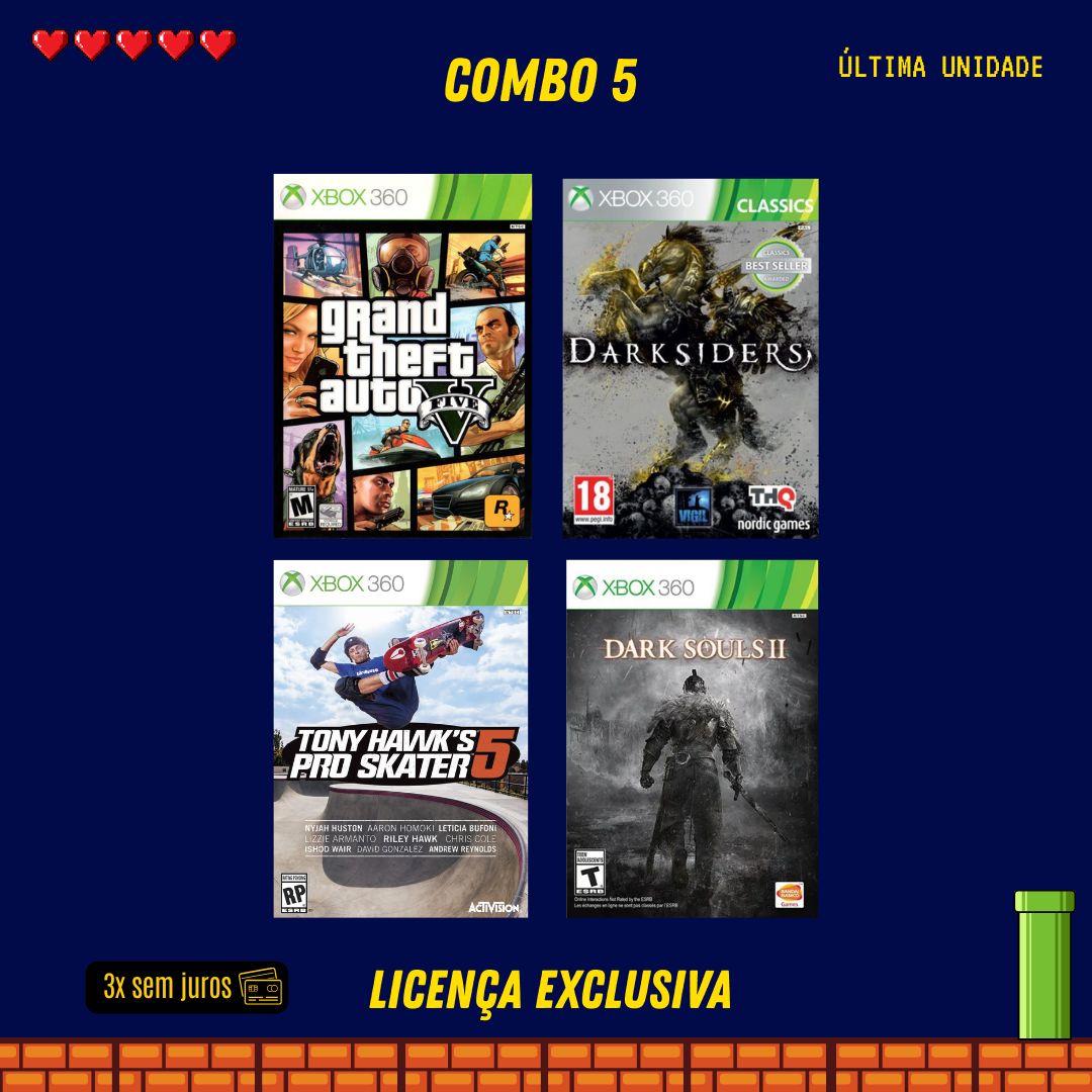 COMBO 5 - Xbox 360 (Mídia Digital)
