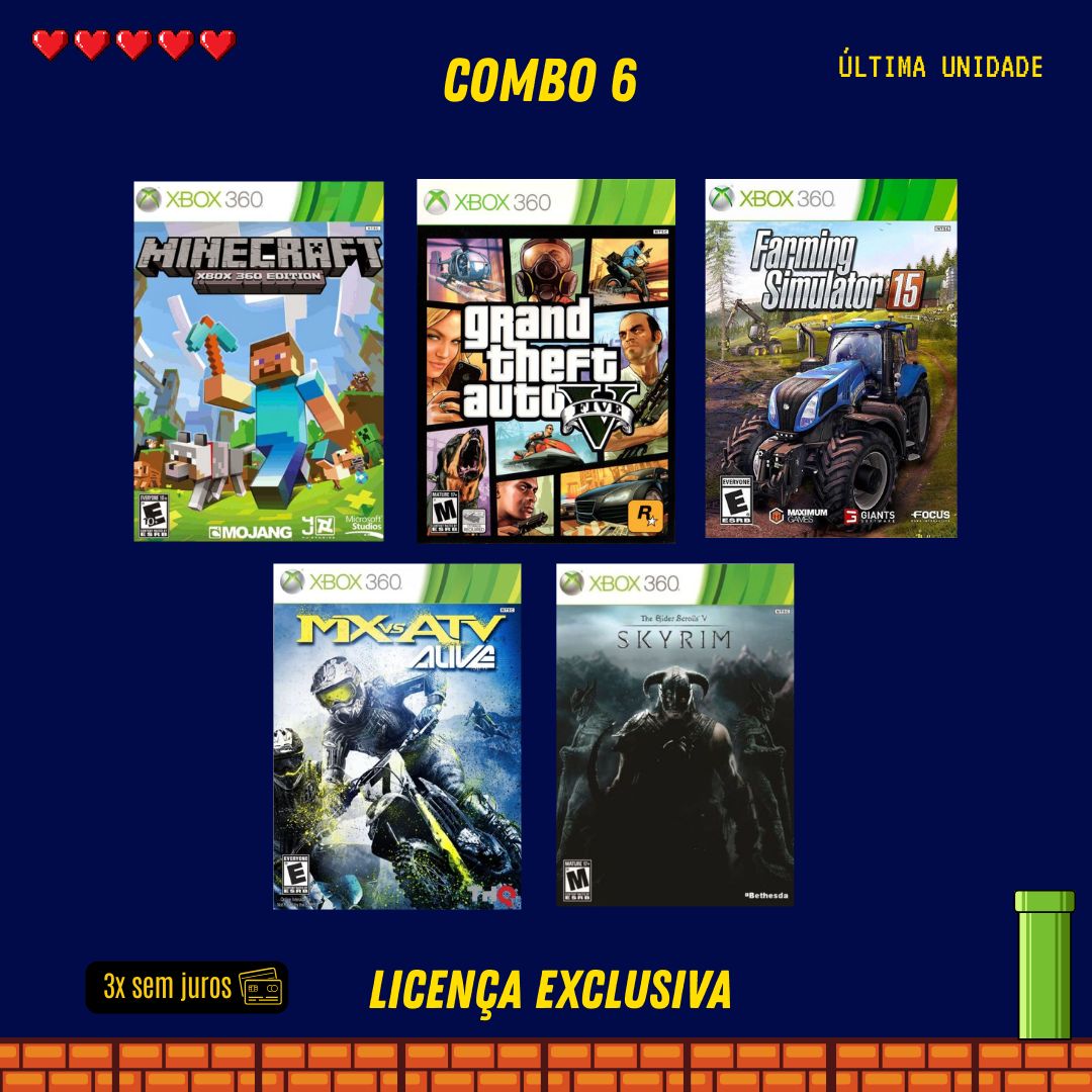 COMBO 6 - Xbox 360 (Mídia Digital)