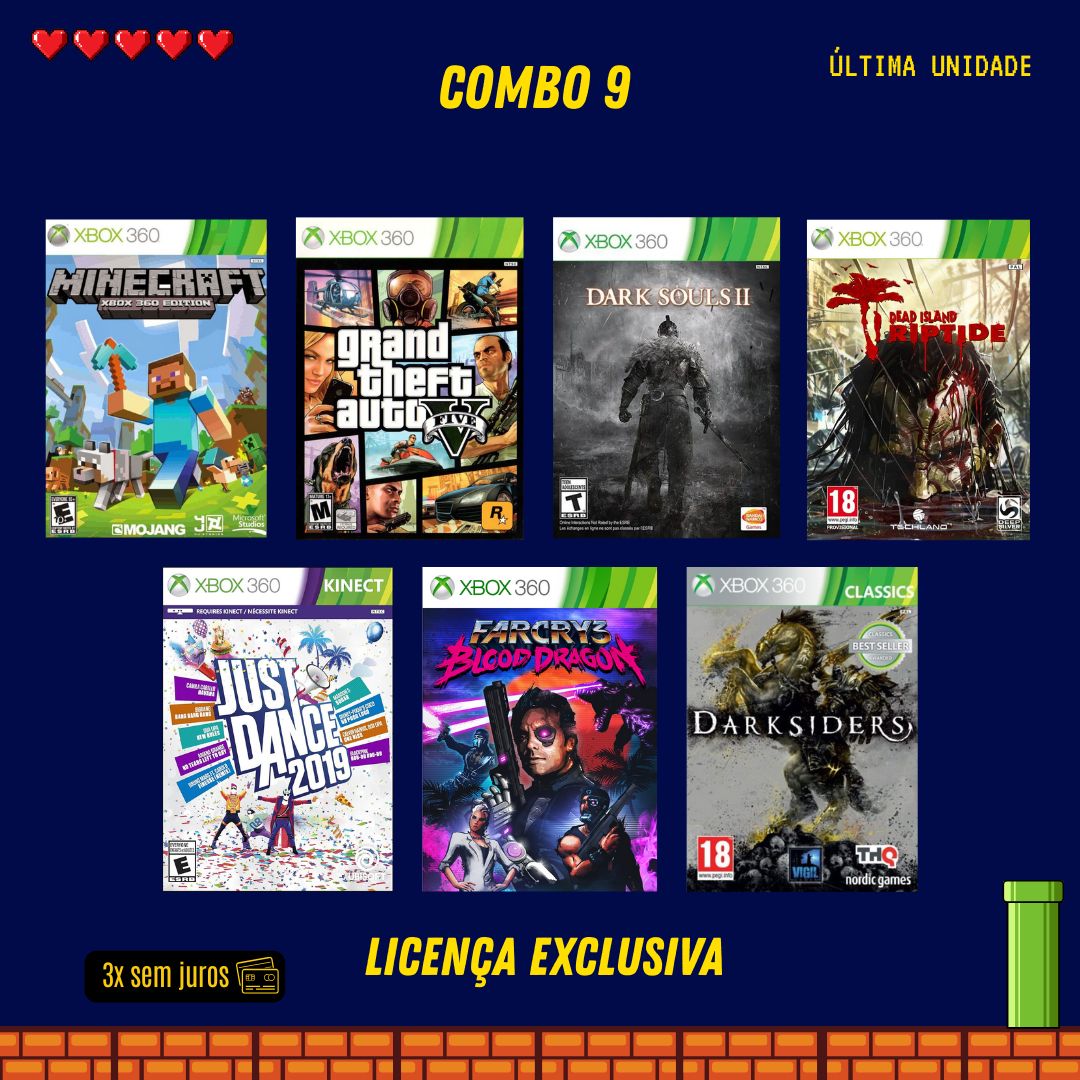 COMBO 9 - Xbox 360 (Mídia Digital)