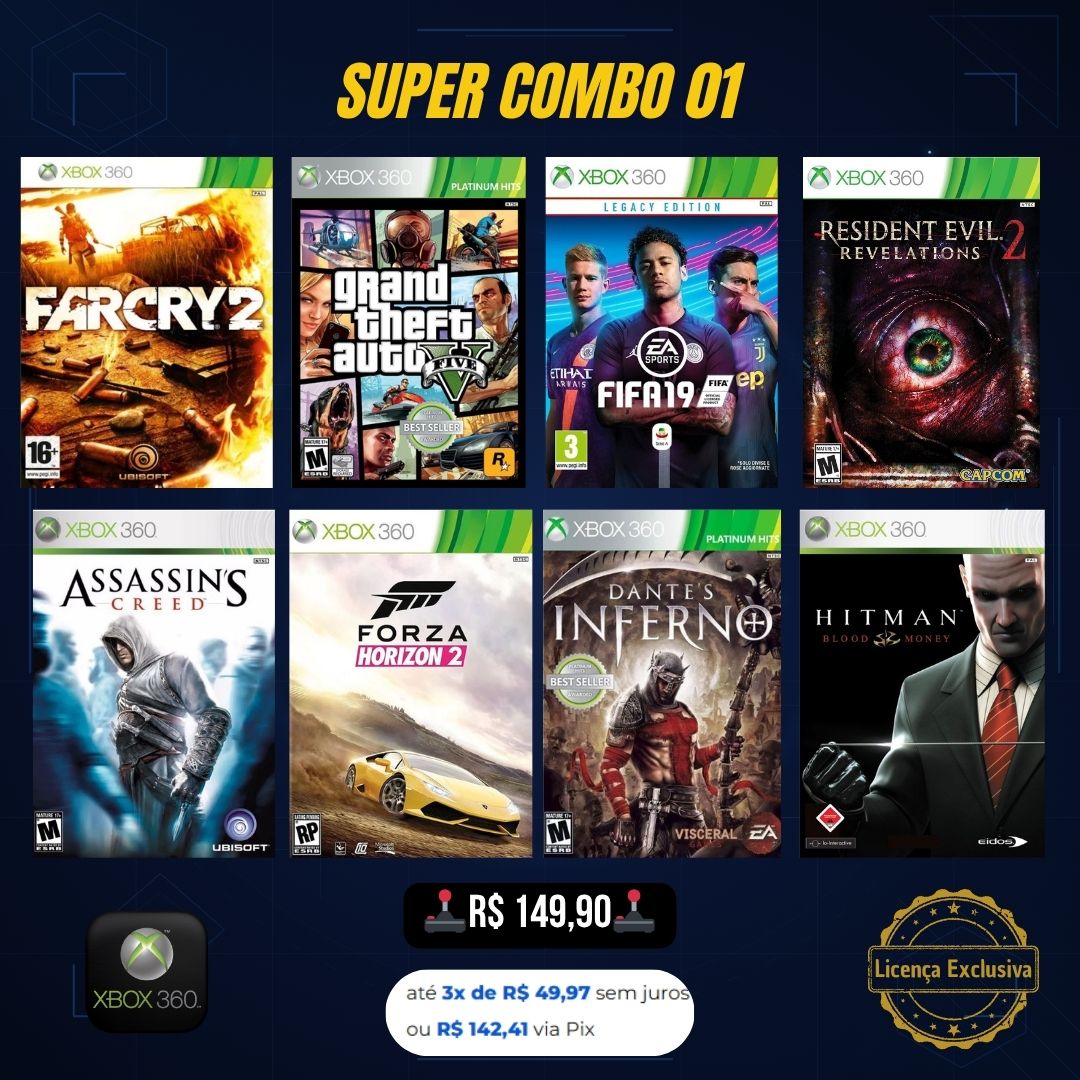 SUPER COMBO 01 - Xbox 360 (Mídia Digital)